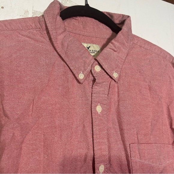 American Eagle Men's Button Down Shirt Dusty Rose Pink Long Sleeve Size XXL - Picture 3 of 9